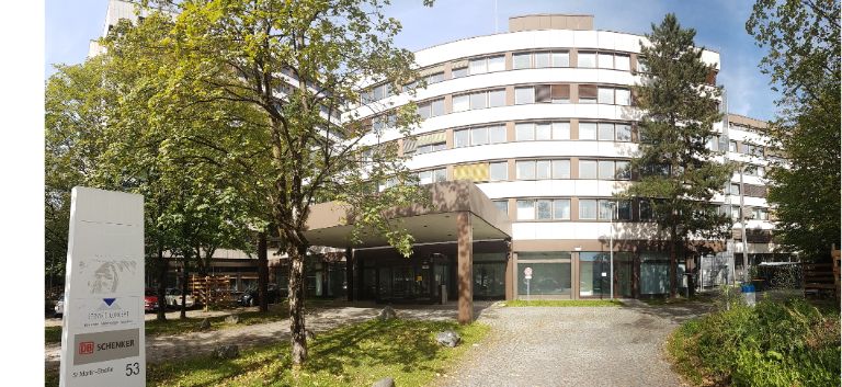 Gebäude Sankt Martin Straße 53, dort ist das Amt für Soziale Sicherung zu finden.