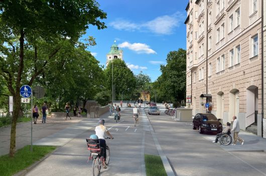 Visualisierung Zeppelinstraße nach Umbau