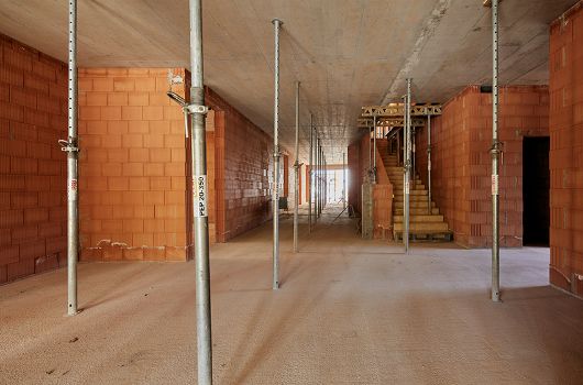 Rohbau der Spielflure