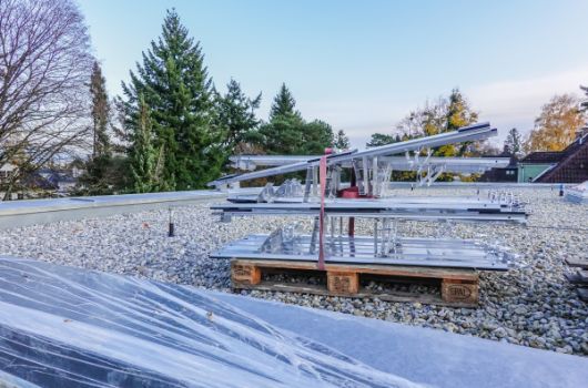 Flachdach Unterkonstruktion Photovoltaikanlage