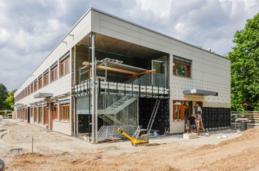 Die letzten Arbeiten an der Fassade