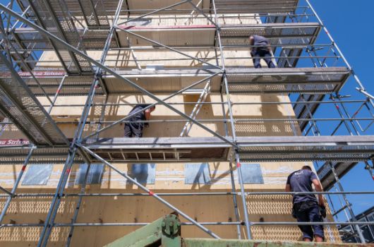 Unterkonstruktion der Fassade 