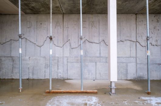 Alpenpanorama - Wandbild aus Beton Grundschule