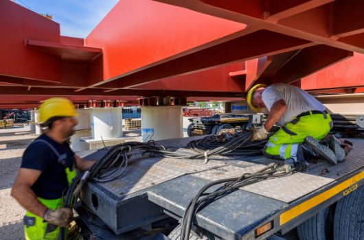 Vorbereitung für das Absetzen der Träger