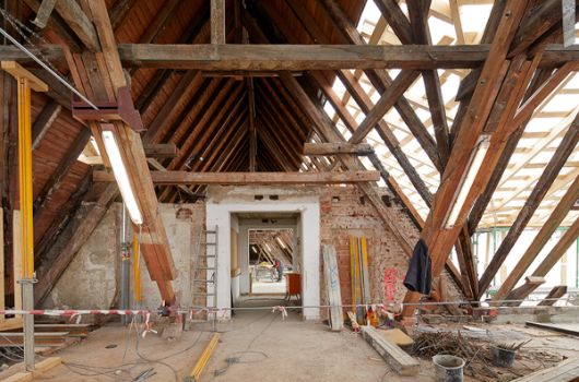 Neuaufbau der Dachkonstruktion