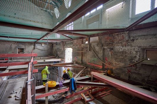 Bodenarbeiten in der Lüftungszentrale