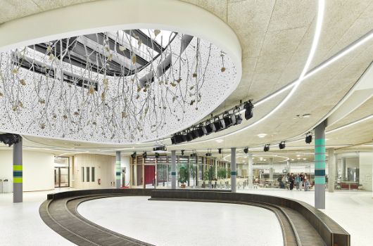 Ansicht Kunst am Bau mit Mensa