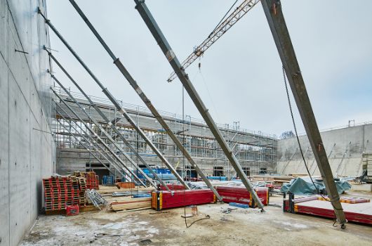 Abstützung Sichtbetonwände