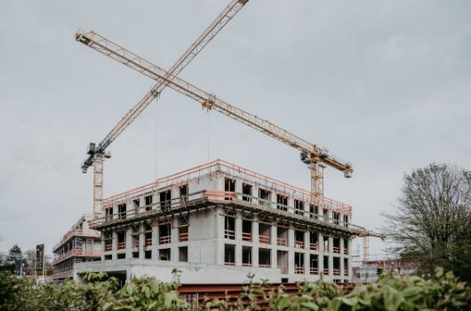 Blick vom Strehleranger auf die Mittelschule