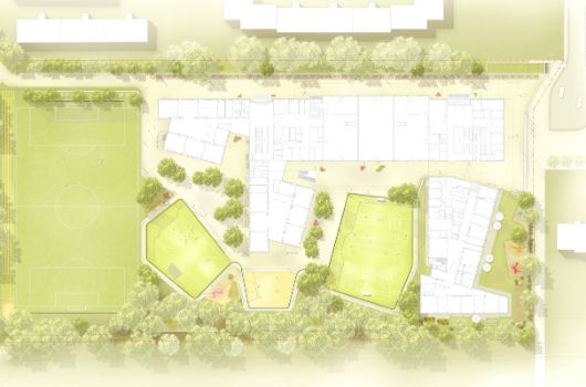 Erdgeschoss und Freiflächenplan