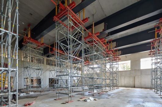 Rohbauzustand der Turnhalle