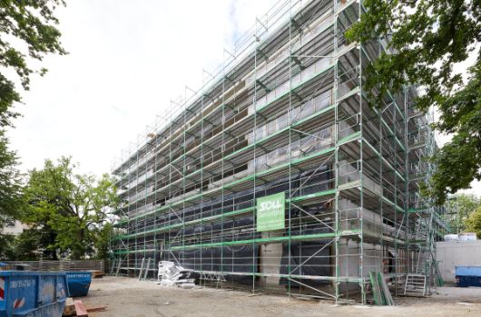 Ostfassade im 1.Bauabschnitt