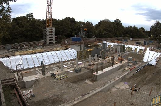 Die Rohbauarbeiten laufen