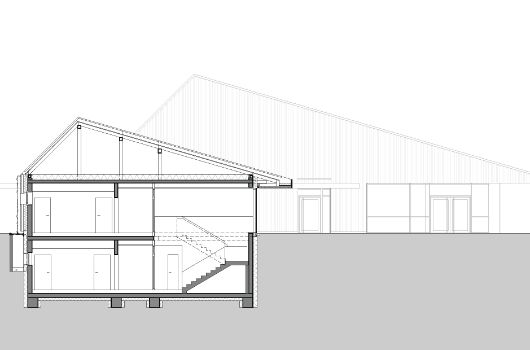 Schnitt Betriebsgebäude