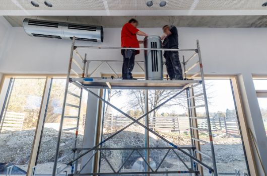 Montage der Lüftungsrohre