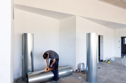 Schlitzung der Lüftungsrohre