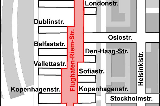 Verlauf Flughafen-Riem-Straße