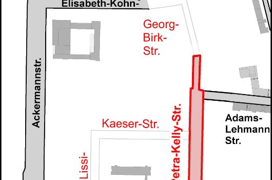 Verlauf Petra-Kelly-Straße