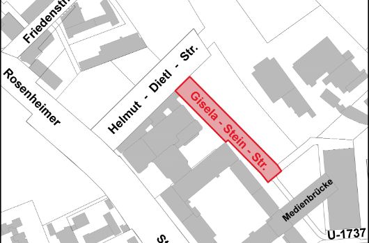 Straßenverlauf Gisela-Stein-Straße