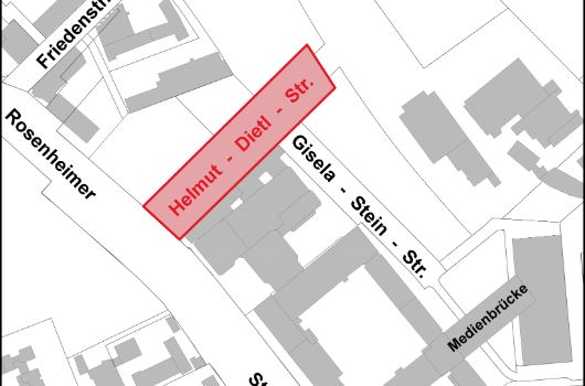 Straßenverlauf Helmut-Dietl-Straße