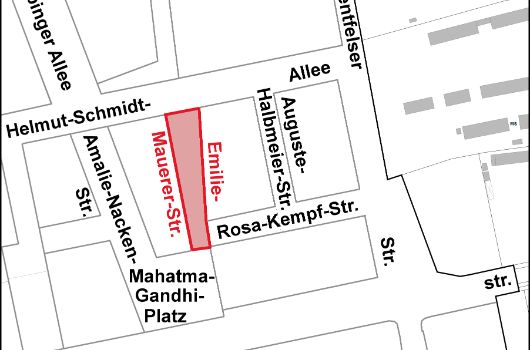 Verlauf Emilie-Mauerer-Straße