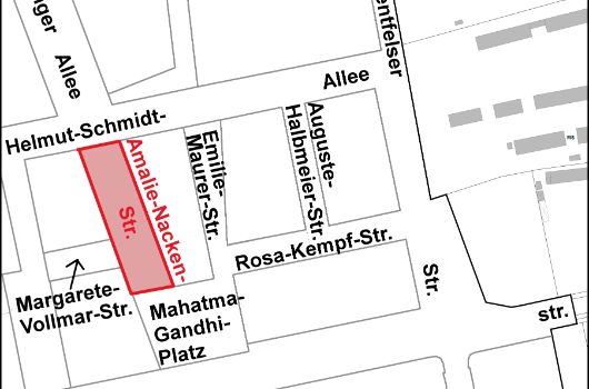 Verlauf Amalie-Nacken-Straße