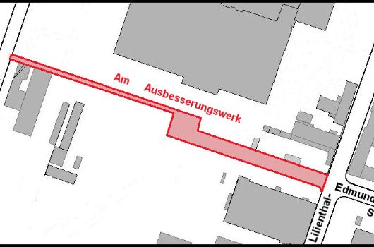 Am Ausbesserungswerk - Verlauf