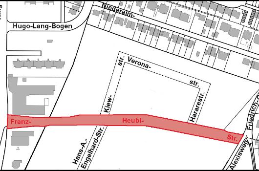 Verlauf Franz-Heubl-Straße