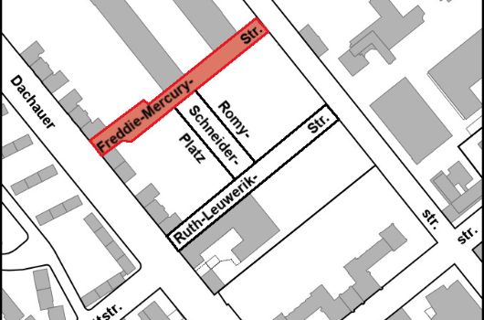 Verlauf Freddie-Mercury-Straße