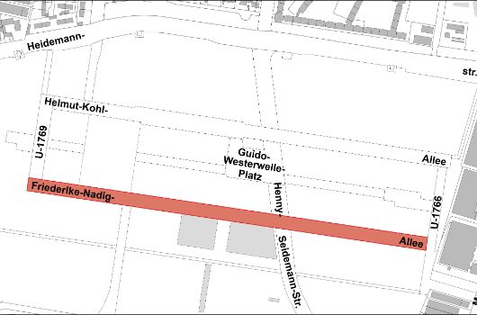 Friederike-Nadig-Allee Verlauf
