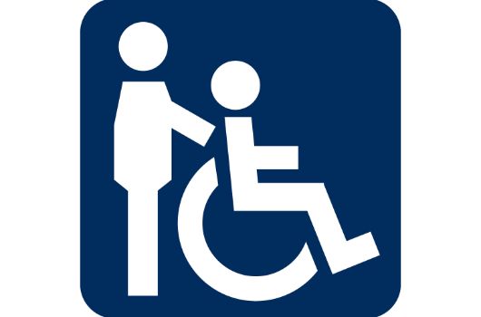 Piktogramm: Teilweise Rollstuhlgerecht