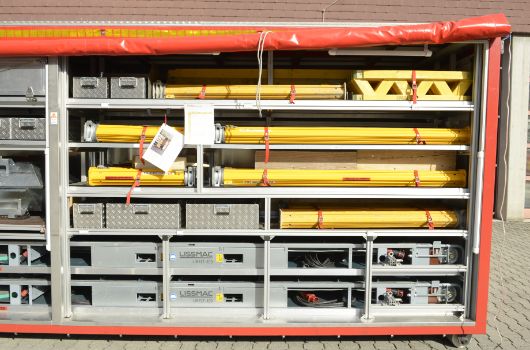 Abrollbehälter Bauunfall