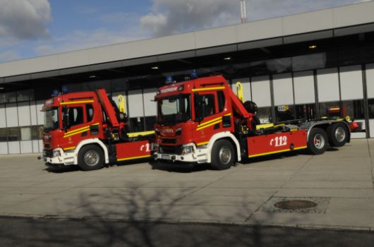 Wechsellader mit Kran