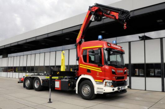 Wechsellader mit Kran