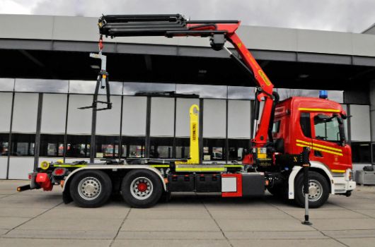 Wechsellader mit Kran