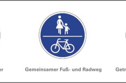 Radwegbeschilderung