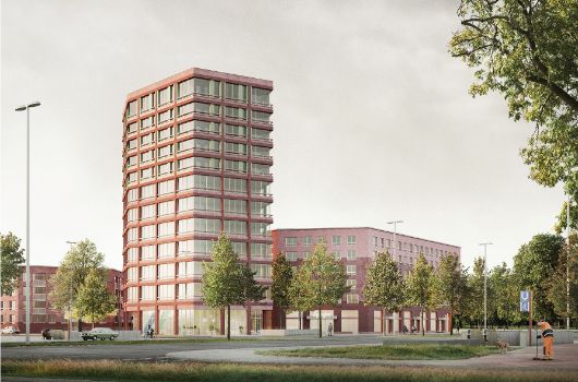 1. Preis Perspektive von der Kreuzung Bad-Schachener-/Heinrich-Wieland-/St.-Michael-Straße aus