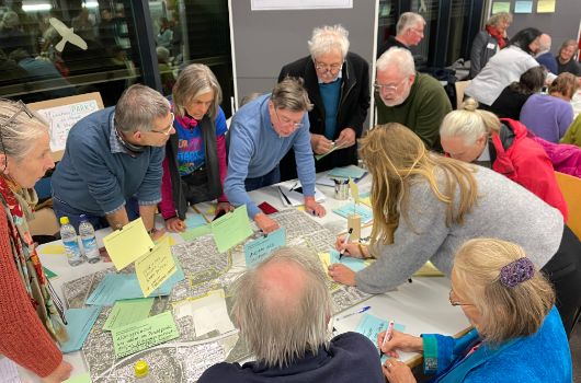 Landschaftspark West, 1. Workshop Diskussion am Tisch