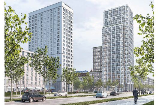 1. Preis, Perspektive von Süd-Westen, Hilmer Sattler Architekten Ahlers Albrecht Gesellschaft von Architekten mbH