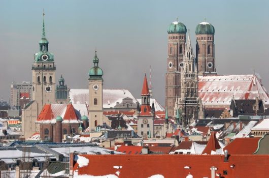Münchner Innenstadt im Schnee