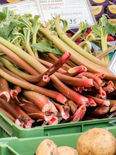 Verkaufsstand am Viktualienmarkt in München.